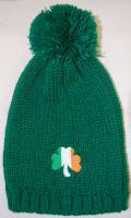 GREEN TODDLER HAT W/SHAMROCK